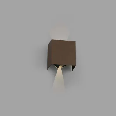 Image de Applique murale extérieure LED OLAN 3000K IP54 brun rouille