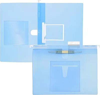 Produktbild von FSY PP-Hängehefter A4, U-Clip + Doppelheftzunge, blau transluzent