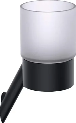 Produktbild von Wandmontierter Becher im klassischen Design für Zahnbürste und Zahnpasta