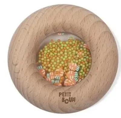 Zdjęcie produktu dla Grzechotka drewniana sensoryczna marchewki - Petit Boum