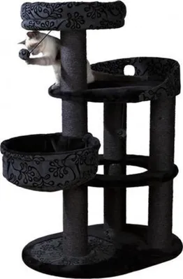 Productafbeelding van TRIXIE 43467, Krabpaal voor katten (toren), Vrijstaand, Anthraciet, Zwart, Pluche, Sisal, 11 cm