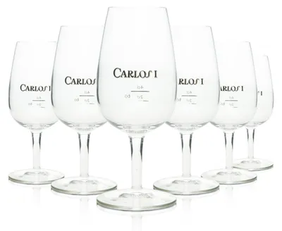 Produktbild von 6x Carlos Brandy Glas Tasting Logo Gold 4cl Böckling