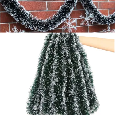 Produktbild von Weihnachtsgirlande, Girlanden Deko Weihnachten-2m X 5 Stück, Weihnachtsbaum hängende Dekorationen, Kränze, Hochzeiten, Geburtstage und Party Zubehör