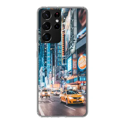 Produktbild von MuchoWow® Handyhülle Schutzhülle Hülle für Samsung Galaxy S21 Ultra New York bei Nacht Silikon Softcase Handy Hülle - Mobiltelefon