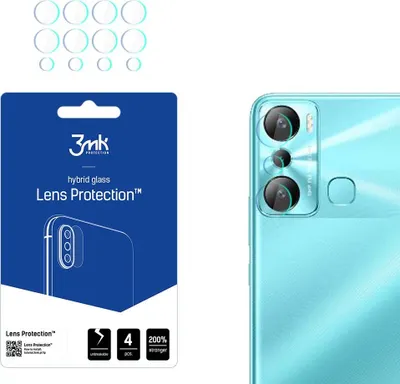 Produktbild von 3mk Hybridglas Lens Protection für Infinix Hot 20 Kamera Objektiv Kameralinse 0,16mm 6H (4 Stück)