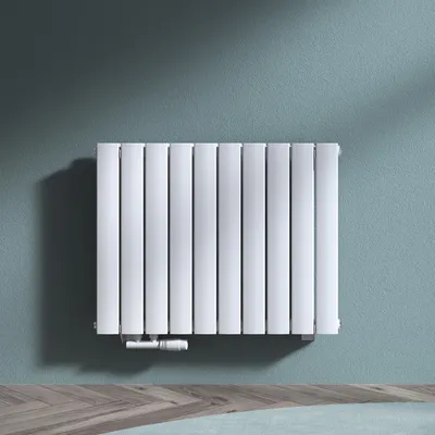Produktbild von doporro Design Badheizung 77x60cm Weiß Paneelheizkörper Zweilagig Vertikal Mittelanschluss Bad-Heizkörper Ohne Heizstab FV