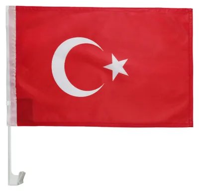 Zdjęcie produktu dla AZ FLAG Flaga samochodowa Turcji, 45x30 cm, poliester z siatką, z przyssawką