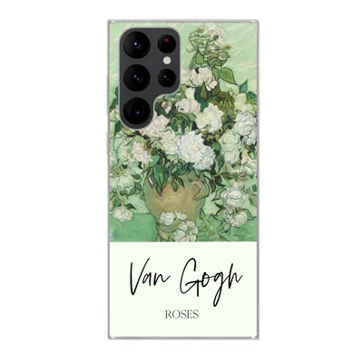 Produktbild von MuchoWow® Handyhülle Schutzhülle Hülle für Samsung Galaxy S22 Ultra Malerei - Blumen - Van Gogh Silikon Softcase Handy Hülle - Abbildung