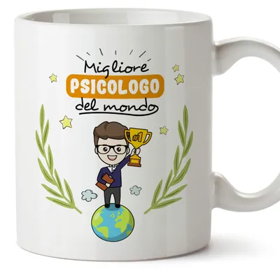 Tasse "Psicologo" – Keramik, 350 ml, spülmaschinen- & mikrowellengeeignet
