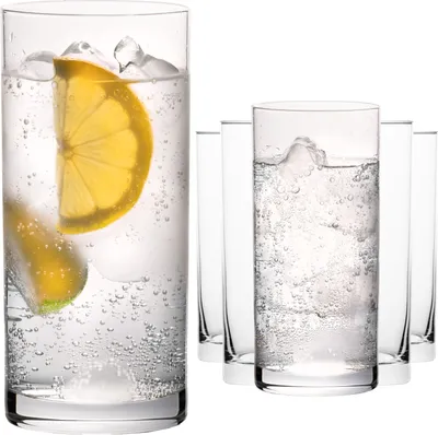 Produktbild von PLATINUX Gerade Trinkgläser 250ml (max 300ml) Set 6-Teilig Saftgläser aus Glas Wassergläser Eisteeglas Spülmaschinenfest