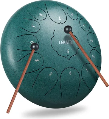 Produktbild von LEKATO Steel Tongue Drum 12 Zoll 13 Töne C-Tonart Anfänger Handpan Drum Percussion