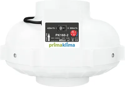 Produktbild von Prima Klima PK160-2 AC mit 420/800 m³/h mit 160 mm Anschluss, zweistufig