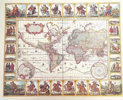 Immagine prodotto di Mappamondo storico Madrid Magnificence - 56 x 45 cm - Piscator 1652 - M1652