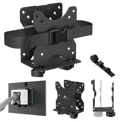 Obrázek produktu pro Maclean mini držák na počítač s rozsahem 17-70 mm kompatibilní se standardem VESA max. zatížení 5 kg černý MC-115 B