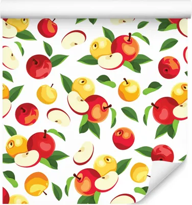 Produktbild von 10m VLIES TAPETE Rolle OBST Äpfel Blätter 3D Dekor Küche 6378