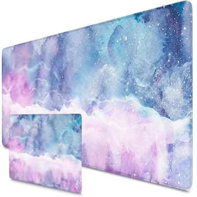 Zdjęcie produktu dla Podkładka pod mysz XXL, 900x400x3mm, wzór: nocne niebo, kolor: różowy marmur