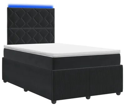 Immagine prodotto di vidaXL LED letto a molle con materasso nero 120 x 190 cm in velluto