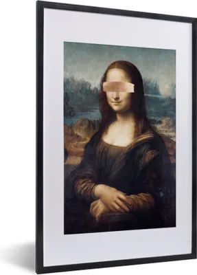 Produktbild von MuchoWow® MuchoWow® Gerahmtes Poster Mona Lisa - Leonardo da Vinci - Bronze 40x60 cm - Poster mit zchwarzem Bilderrahmen - Poster in Rahmen