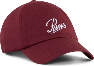 Produktbild von PUMA Essential Script Logo Dad Cap Ruby Shimmer weinrot