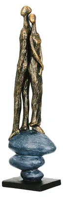 Obrázek produktu pro Gilde, socha, pár, "Rosteme spolu", pryskyřice, šedá, bronzová barva, balení 1 kus, délka 10 cm, šířka 7,8 cm, výška 37,6 cm, 59212, 4063387592120