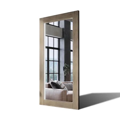 Obrázek produktu pro 90x180 Vertikální velké zrcadlo LED v dubovém rámu na zeď PLDR225 Oak Raw Hladký povrch