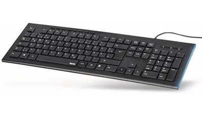Produktbild von Hama Anzano, Volle Größe (100%), Kabelgebunden, USB, QWERTZ, Schwarz
