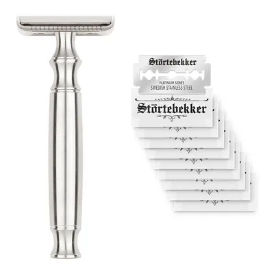 Produktbild von Störtebekker® Premium Rasierhobel 'Rostock' - hochwertiger Edelstahl mit extra schwerem Griff