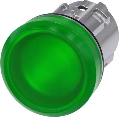 Produktbild von Siemens 3SU10516AA400AA0 Leuchtmelder 22mm rund grün Linse glatt