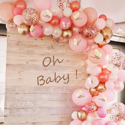 Produktbild von 147 Stück Luftballons Geburtstag,Luftballon Girlande Ballon Deko rosa Hochzeit Helium orange rosa für Mutter,Freundin,Mädchen,aus extra dickem Naturlatex