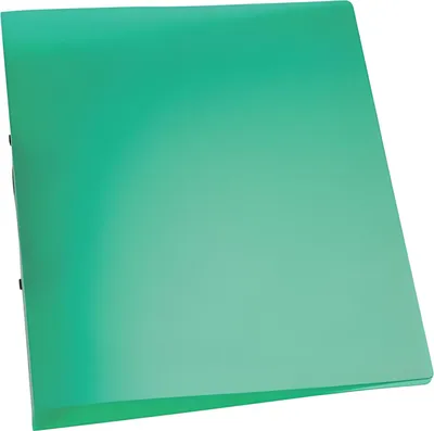 Obrázok produktu pre Q-Connect® KF02484 Krúžkový viazač priehľadný - A4, 2-krúžkový, Ø krúžku 25 mm, zeleno-priehľadný