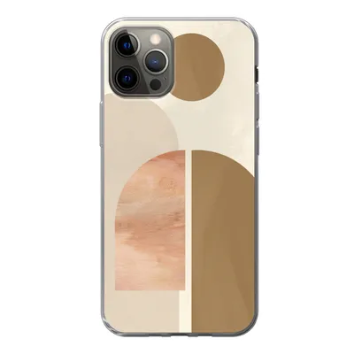 Produktbild von MuchoWow® Handyhülle Schutzhülle Hülle für iPhone 13 Pro Rosa - Braun - Design Silikon Softcase Handy Hülle - Handy-Tasche