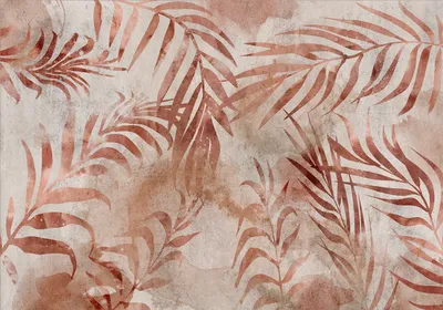 Produktbild von Vlies Fototapete Natur 450x315 cm Vlies Tapeten Wandtapete XXL Botanik Blätter Pflanze rosa b-A-0847-a-a