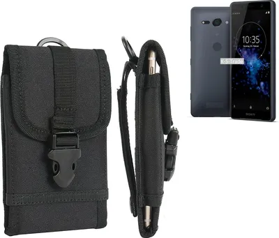 Produktbild von K-S-Trade Handyhülle kompatibel mit Sony Xperia XZ2 Compact Gürteltasche Holster Handytasche Gürtel Tasche Schutzhülle Robuste Handy Schutz Hülle
