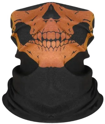 Immagine prodotto di Go Go Gadget – Cappuccio protettivo – Visiera protettiva – Maschera tattica – Motocicletta – Scaldacollo – Nero/Arancione