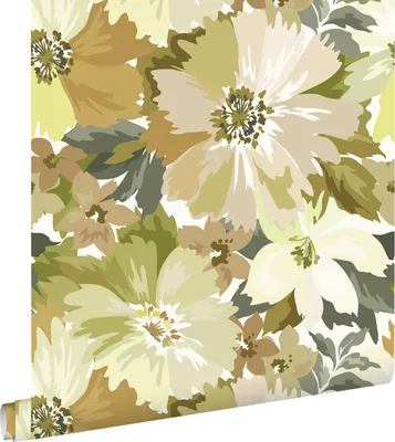 Obrázek produktu pro ESTAhome tapeta květiny olivově zelená 50 x 900 cm