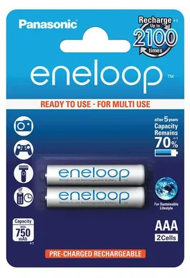 Zdjęcie produktu dla Panasonic | AAA | 800 mAh | 2 sztuki | ENELOOP BK-4MCDE/2BE