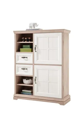 Produktbild von Highboard 3 "AVENUE" Wohnwand Esszimmer Eiche Pine weiß