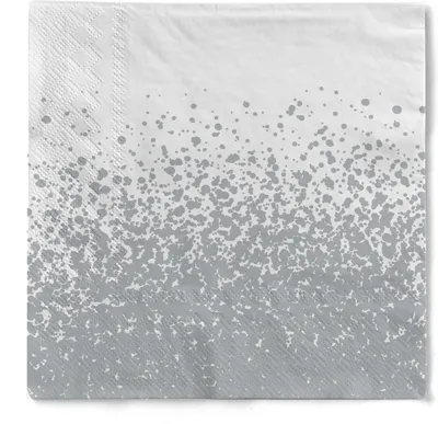 Produktbild von HAPPY PAPER Serviette "Claboussa" in Silber aus Tissue 33 x 33 cm, 20 Stück