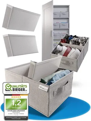 Obrázok produktu pre Úložné boxy do zásuviek na bielizeň Sada 2 organizérov do šatníka