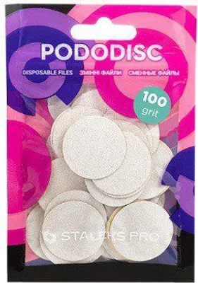 Immagine prodotto di Carta vetrata di ricambio per disco pedicure Pro M grana 100 (tamponi di ricarica bianchi per disco pedicure) 50 pz