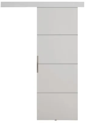 Produktbild von KIER FURNITURE Schiebetür Komplettset MALIBU PLUS 70, Schiebetür, Sliding Door, Innentüren Komplettset,Universal Tür, Türblatt Innen Weiß 76x205x1,6 cm
