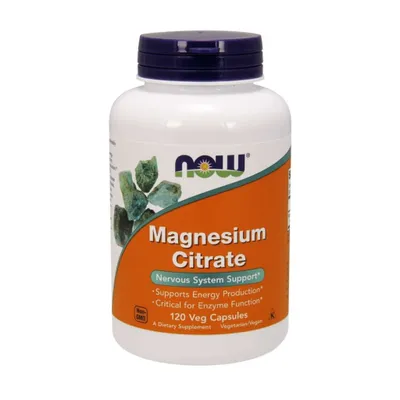 Productafbeelding van Voedingssupplementen: NOW Foods Magnesium Citraat, magnesium (120 capsules), artikelnummer 5027