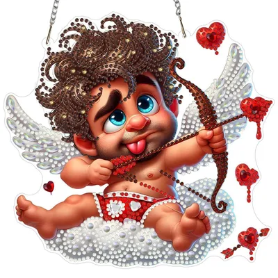 Image de Kit de pendentifs "Diamond Painting" 5D, thème "Amour", décorations solaires pour fenêtres, captateurs de lumière, peinture à faire soi-même avec des cristaux, pour enfants et adultes, modèle GSL129