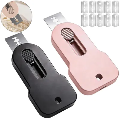 Produktbild von 2 Stück Bäckermesser,Magnetischer Teigmesser Set,Brot Einschneidemesser mit 10 Rasierklingen Edelstahl,Magnetisch Brotklinge,Klein Brot Backen Zubehör