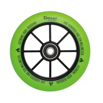 Produktbild von Chilli Base Stunt Scooter Rolle 110mm Durchmesser, 24mm Nabenbreite, Farbe Grün