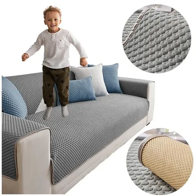 Produktbild von Bezugsmatte für Sofa 90x240 cm, Grau, Herzmuster