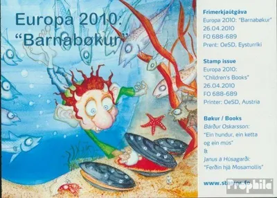 Produktbild von Briefmarken Dänemark - Färöer 2010 Mi 700-701MH (kompl.Ausg.) Markenheftchen gestempelt Europa: Kinderbücher