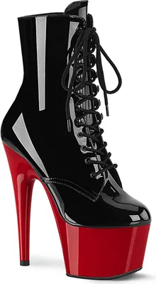 Produktbild von ADORE-1020 Damen Booties von Pleaser, Schwarz Rot , EU 40, US 10