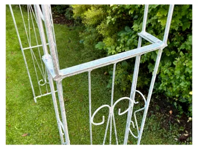Produktbild von Rosenbogen aus verzinktem Metall 140 cm Wetterfest Rundbogen Rankhilfe Gartenbogen