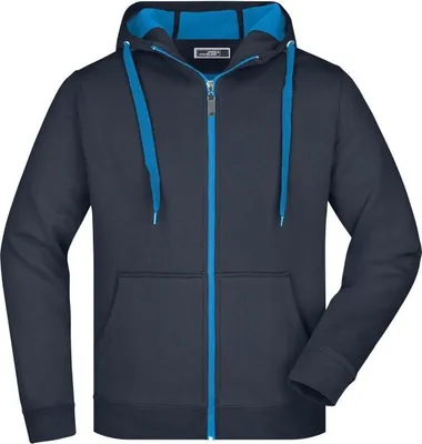 Produktbild von Men's Doubleface Jacket Sportive Jacke mit Kapuze navy/aqua, Gr. XL